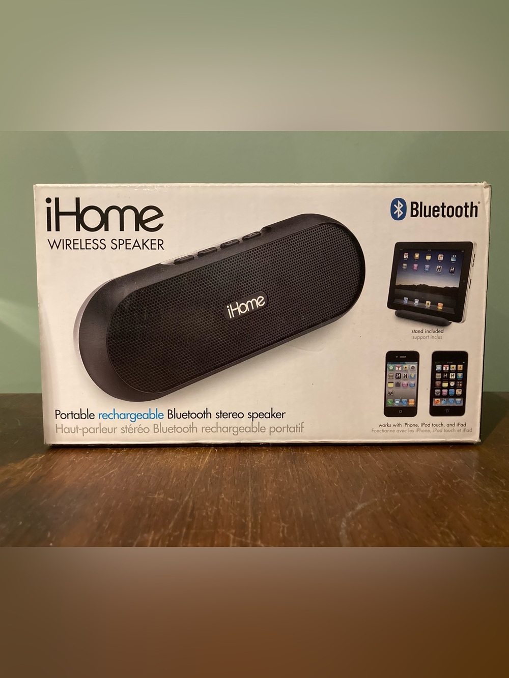 iHome Black Portable Rechargeable Bluetooth Speaker